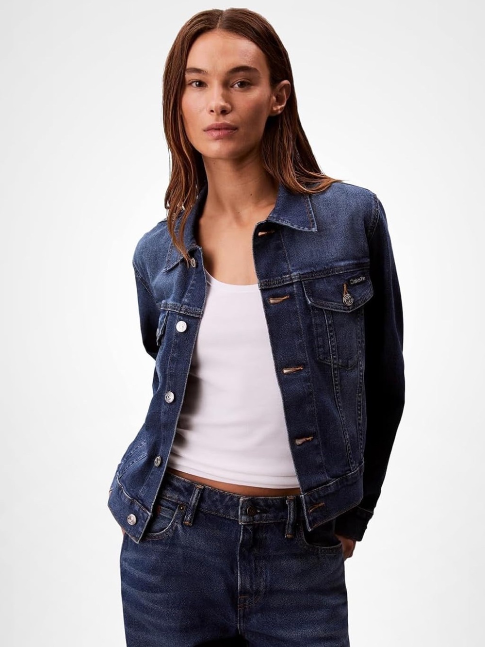 Calvin Klein Women's Classic Denim Trucker Jacket